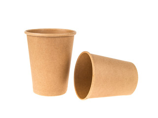 paper coffee cup isolated on white background
