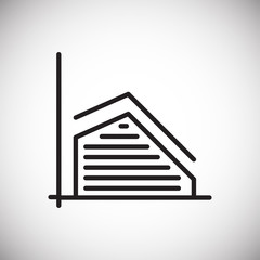 Graph line icon on background for graphic and web design. Simple vector sign. Internet concept symbol for website button or mobile app.