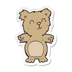 sticker of a cartoon cute teddy bear