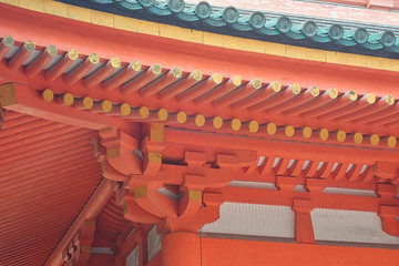 Fototapeta premium a japanese roof in park in tokyo