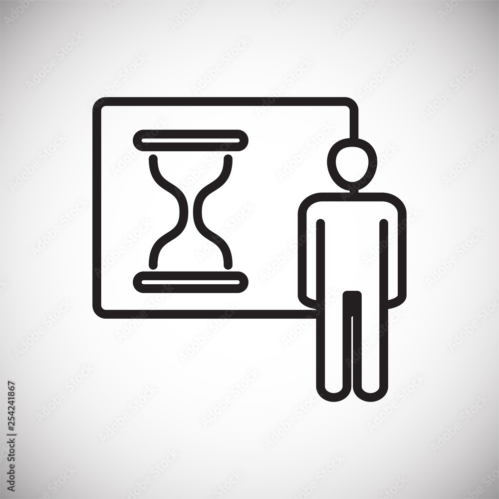 Poster person icon on background for graphic and web design. simple vector sign. internet concept symbol fo