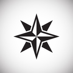 Obraz premium Compass icon on background for graphic and web design. Simple vector sign. Internet concept symbol for website button or mobile app.