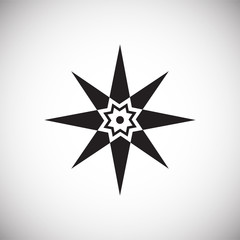 Compass icon on background for graphic and web design. Simple vector sign. Internet concept symbol for website button or mobile app.