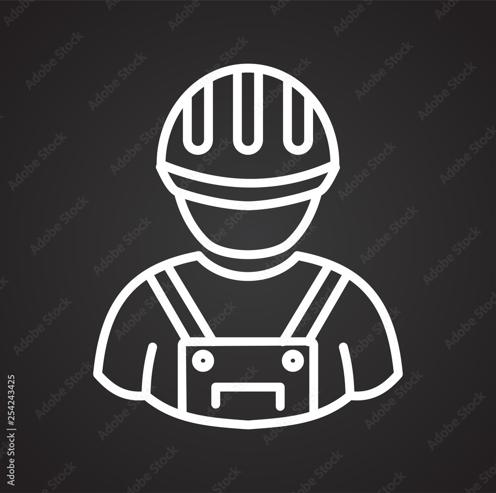 Poster person icon on background for graphic and web design. simple vector sign. internet concept symbol fo