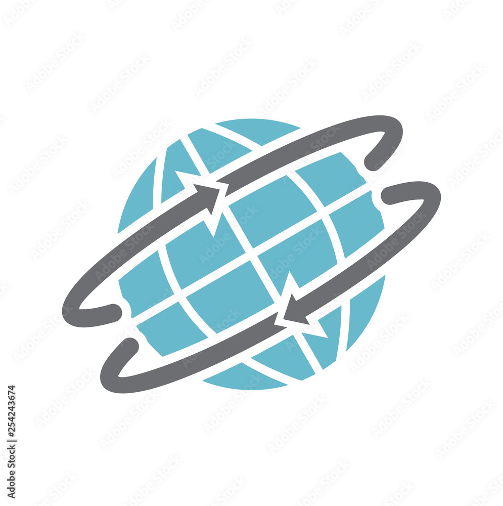 Poster globe related icon on background for graphic and web design. simple vector sign. internet concept sy