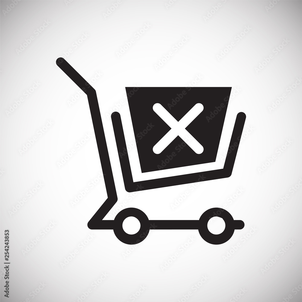 Poster shop cart icon on background for graphic and web design. simple vector sign. internet concept symbol