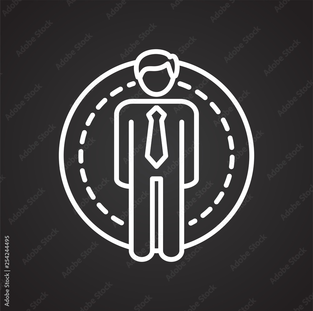 Poster person icon on background for graphic and web design. simple vector sign. internet concept symbol fo