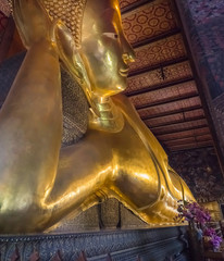 Wat pho is the beautiful temple in Bangkok, Thailand.