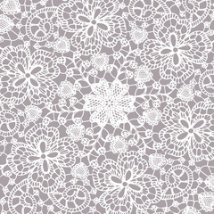 Lace pattern updown white and brown background