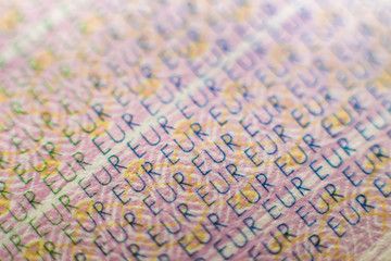 Euro passport texture close up macro
