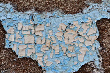 Texture of the cracked plaster