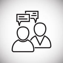 Person icon on background for graphic and web design. Simple vector sign. Internet concept symbol for website button or mobile app.