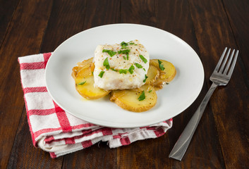 Bacalao al horno con patatas