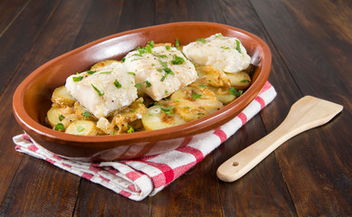 Bacalao al horno con patatas