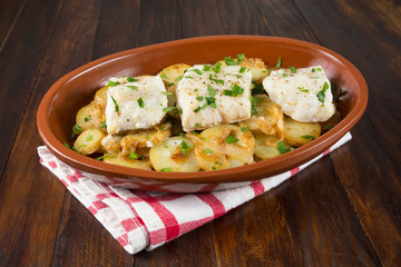 Bacalao al horno con patatas