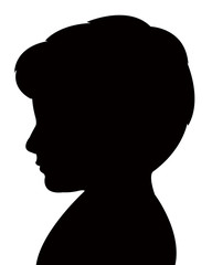 a child head silhouette vector
