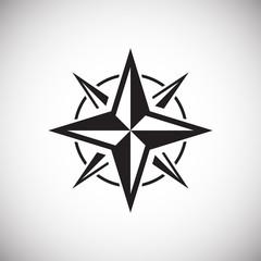 Compass icon on background for graphic and web design. Simple vector sign. Internet concept symbol for website button or mobile app.