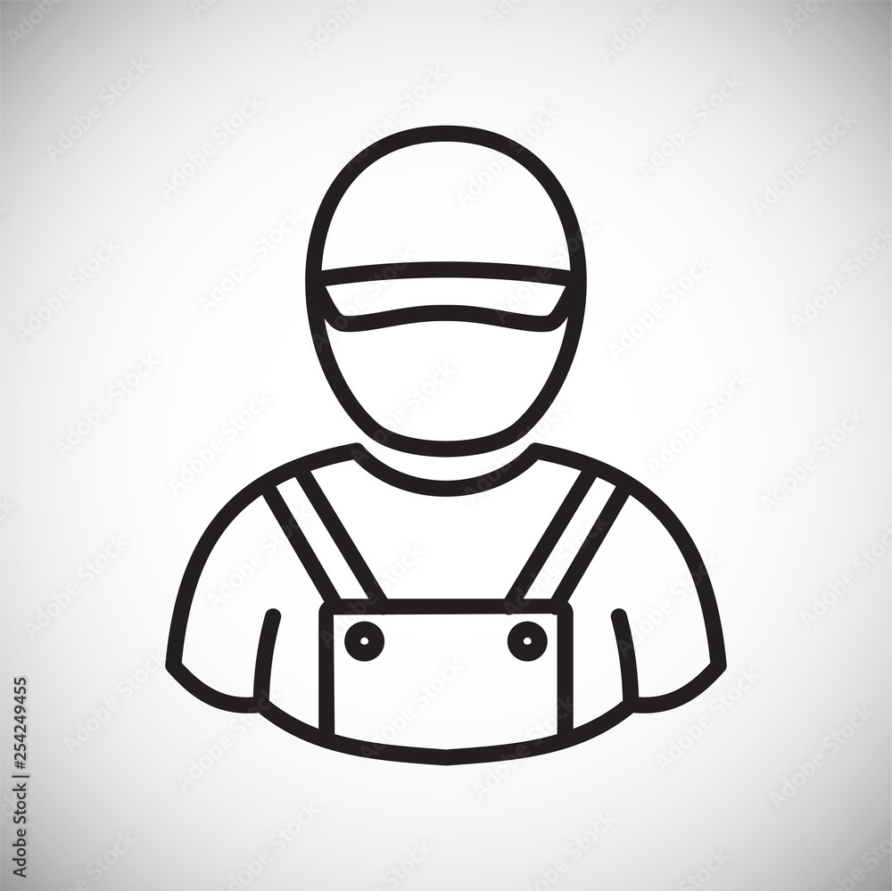 Poster person icon on background for graphic and web design. simple vector sign. internet concept symbol fo