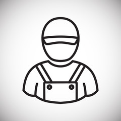 Person icon on background for graphic and web design. Simple vector sign. Internet concept symbol for website button or mobile app.