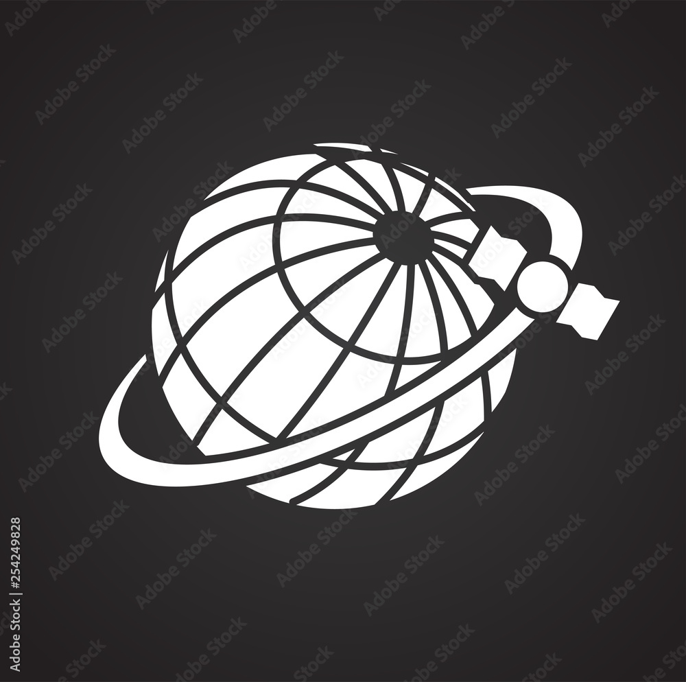 Poster globe related icon on background for graphic and web design. simple vector sign. internet concept sy