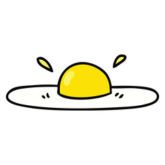quirky hand drawn cartoon fried egg