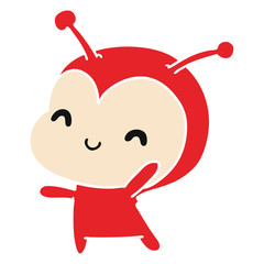 cartoon kawaii of a cute lady bug