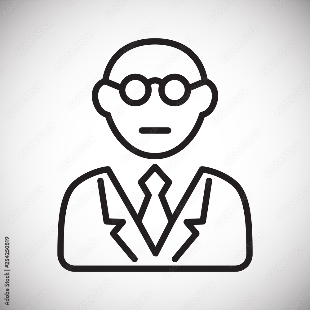 Poster person icon on background for graphic and web design. simple vector sign. internet concept symbol fo