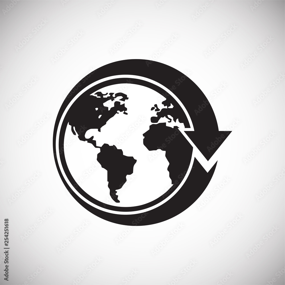 Poster globe related icon on background for graphic and web design. simple vector sign. internet concept sy
