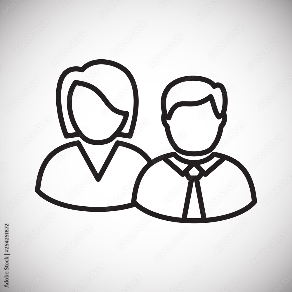 Poster person icon on background for graphic and web design. simple vector sign. internet concept symbol fo