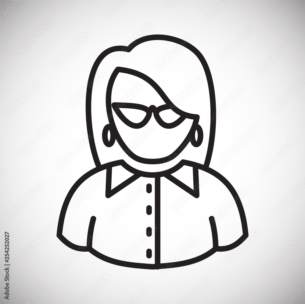 Poster person icon on background for graphic and web design. simple vector sign. internet concept symbol fo