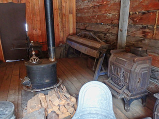 Fototapeta na wymiar an old hut facility inside