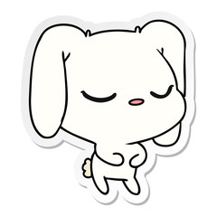 Obraz na płótnie Canvas sticker cartoon of cute kawaii bunny