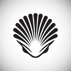 Sea Shell icon on white background for graphic and web design. Simple vector sign. Internet concept symbol for website button or mobile app.
