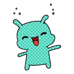 cartoon kawaii cute happy alien