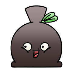 gradient shaded cartoon sack