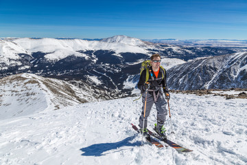 Fototapeta na wymiar Backcountry Skiing Colorado