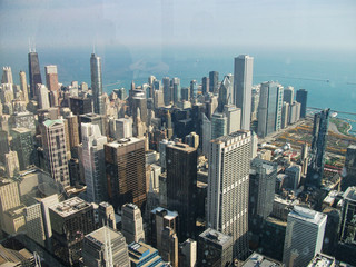 skyscrapers in chigago in the city