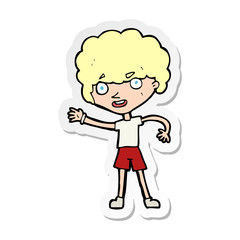 sticker of a cartoon sporty person