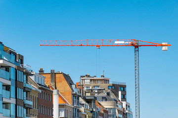 Crane over the houses
