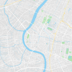 Fototapeta premium Downtown vector map of Bangkok, Thailand