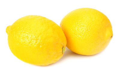 lemons isolated on white background. healthy food