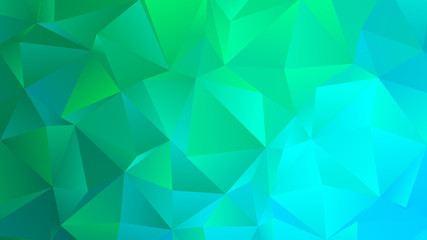 Obraz na płótnie Canvas Bright Turquoise Trendy Low Poly Backdrop Design