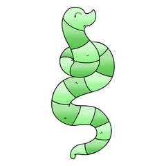 quirky gradient shaded cartoon snake