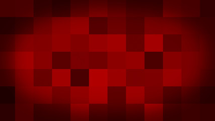 Red motion abstract background colorful pixels flashing and switch. Animation background glowing of mosaic tiles. Moving technologic squares with shine light. Abstract Red Squares background