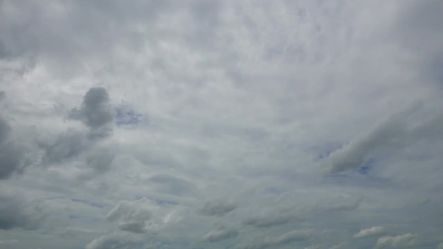 Wide angle timelapse video of dark clouds during daytime