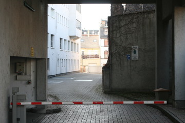 Schranke, Einfahrt