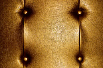 The texture of the leather furniture gold color