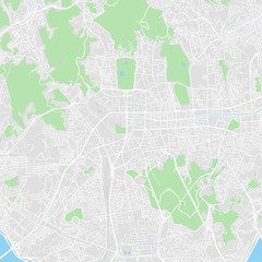 Fototapeta premium Downtown vector map of Seoul, South Korea