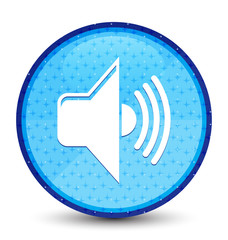 Volume icon galaxy cyan blue round button