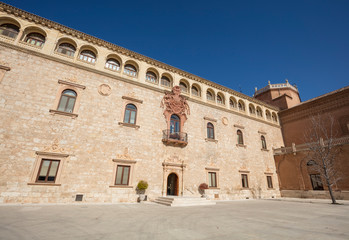 Fototapeta na wymiar Archbishop palace and Convent of San Bernardo in Alcala de Henares, Madrid, Spain.